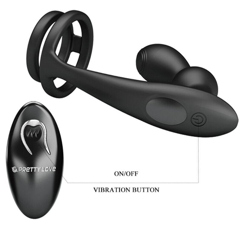 Pretty Love - Marshall Penis Ring With Vibratory Anal Plug With Remote Control