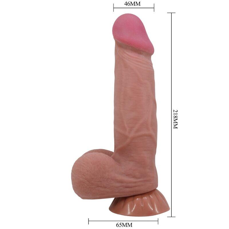 Pretty Love - Sliding Skin Series Realistic Dildo With Sliding Brown Skin Suction Cup 20.6
