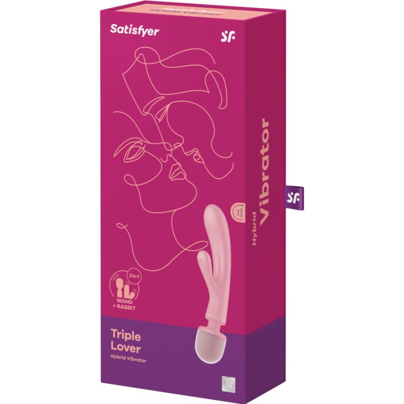 Satisfyer - Triple Lover Rabbit Vibrator Massager Pink