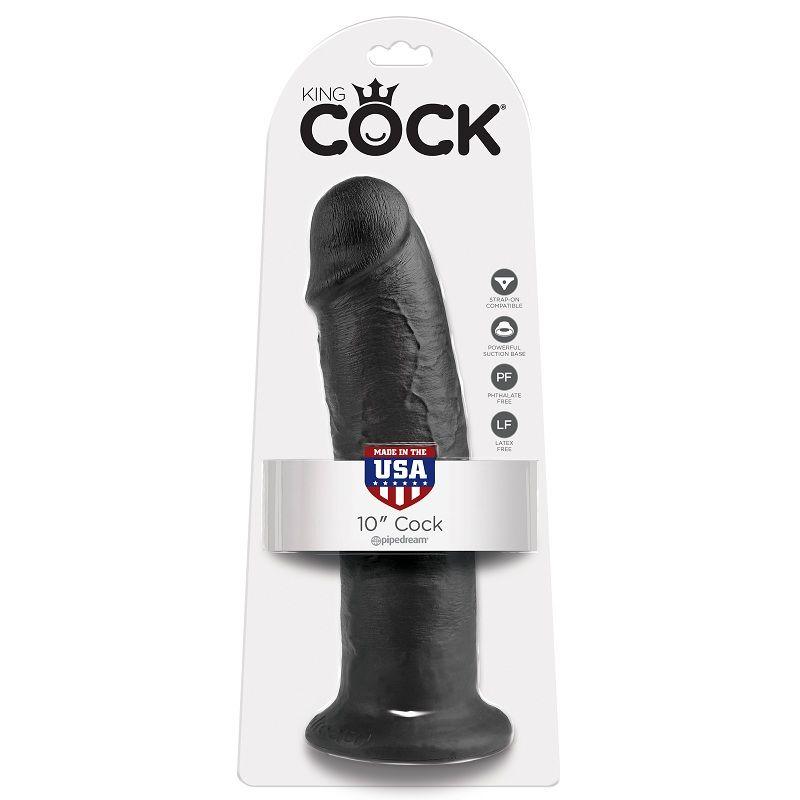King Cock 10&Quot; Cock Black 25.4 Cm