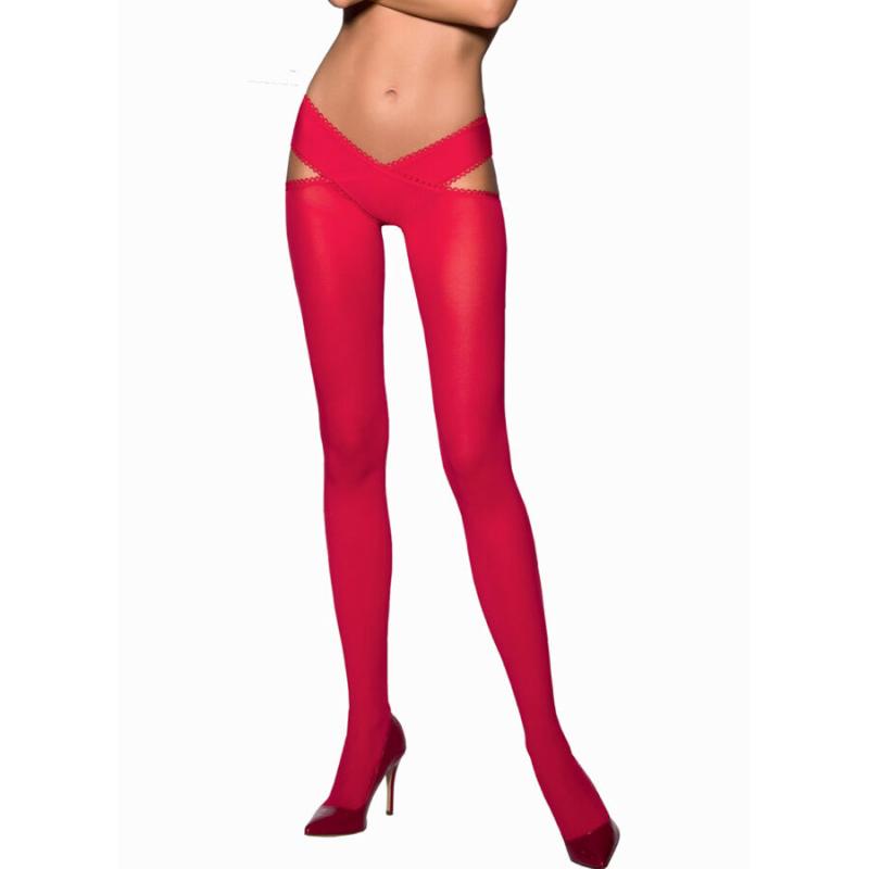 Passion - Tiopen 005 Stocking Red 3/4 (60 Den)
