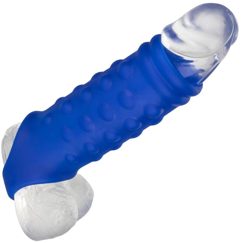 Admiral - Beaded Penis Cover Liquid Silicone Blue
