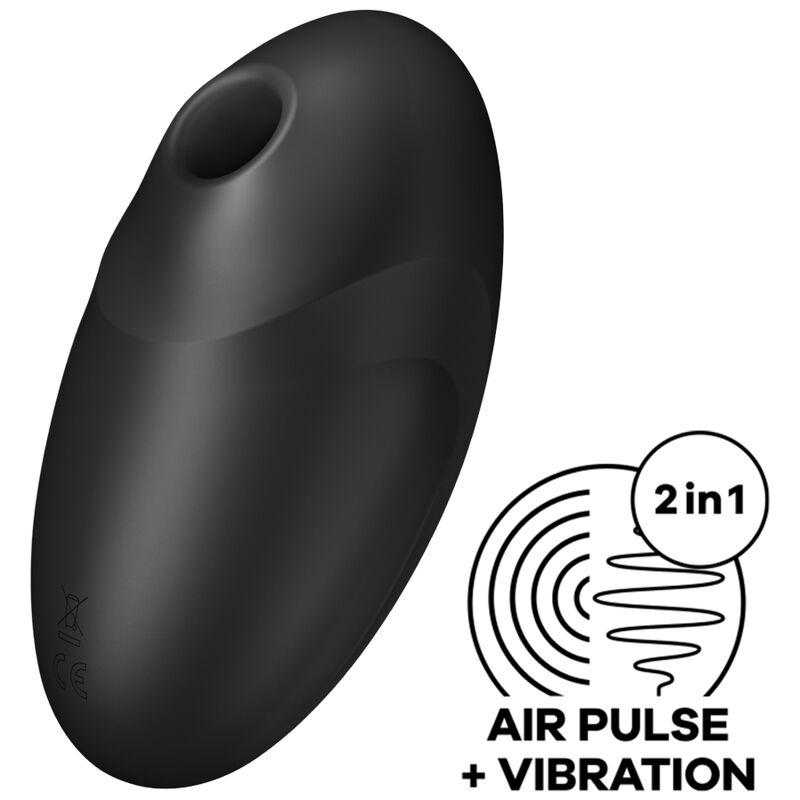 Satisfyer Vulva Lover 3 Air Pulse Stimulator & Vibrator - Black - Stimulátor Klitorisu