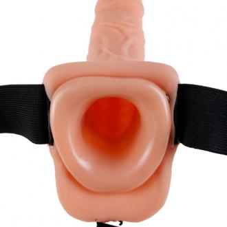 Fetish Fantasy Series 11" Hollow Strap-On Vibrating With Bal
