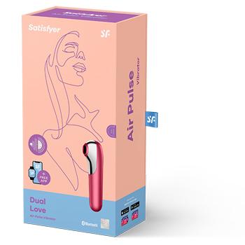 Satisfyer Dual Love Vibrator And Suctioner With Pulsed Air R - Stimulátor Klitorisu