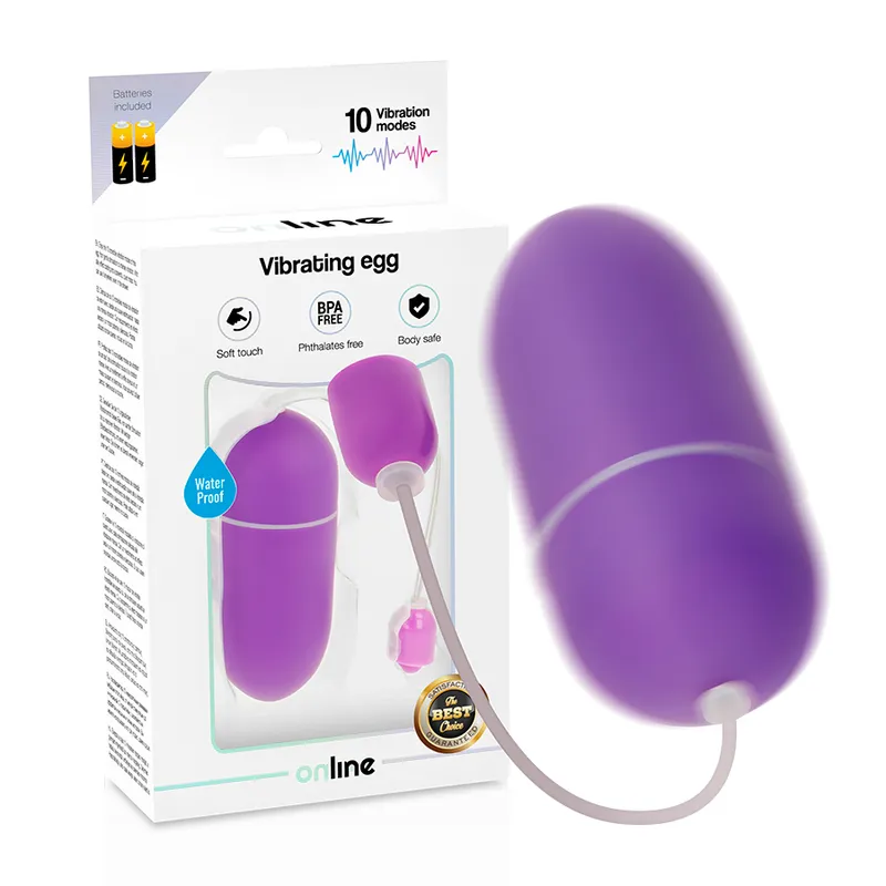 Online Waterproof Vibrating Egg - Purple