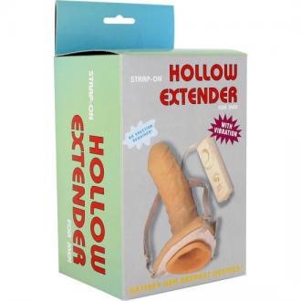 Sevencreations Strap-On Hollow Extender Vibrating