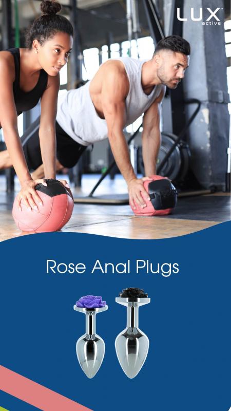 Lux Active - Metal Butt Plug Purple Rose