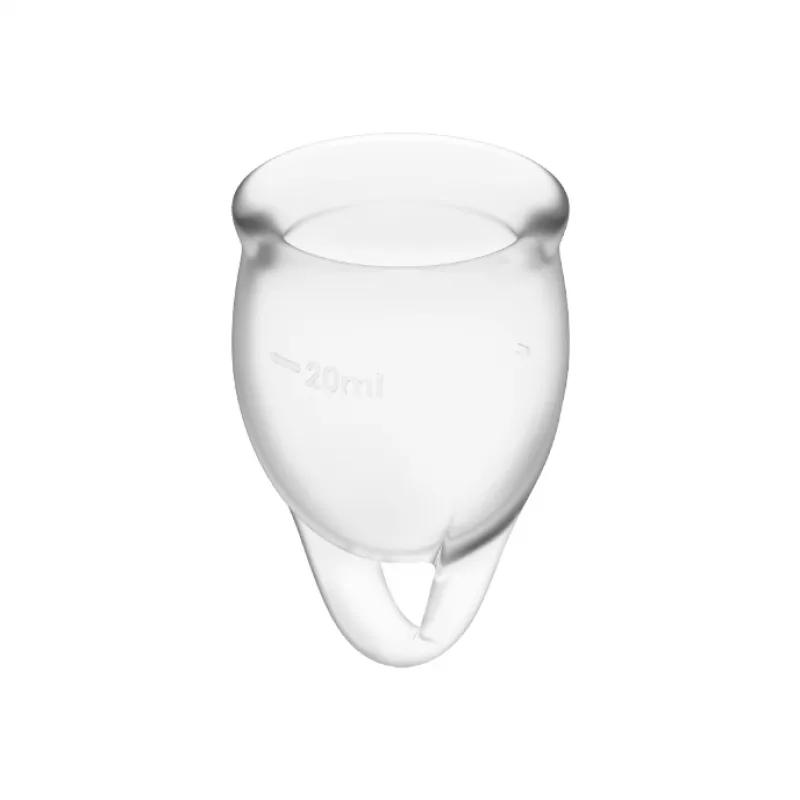 Satisfyer Feel Confident Menstrual Cup Clear 15+20ml - Menštruačný Kalíšok