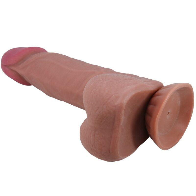 Pretty Love - Sliding Skin Series Realistic Dildo With Sliding Brown Skin Suction Cup 21.8
