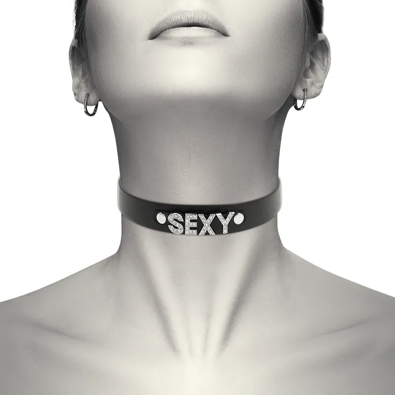 Coquette Hand Crafted Choker Vegan Leather- Sexy - Bdsm Náhrdelník