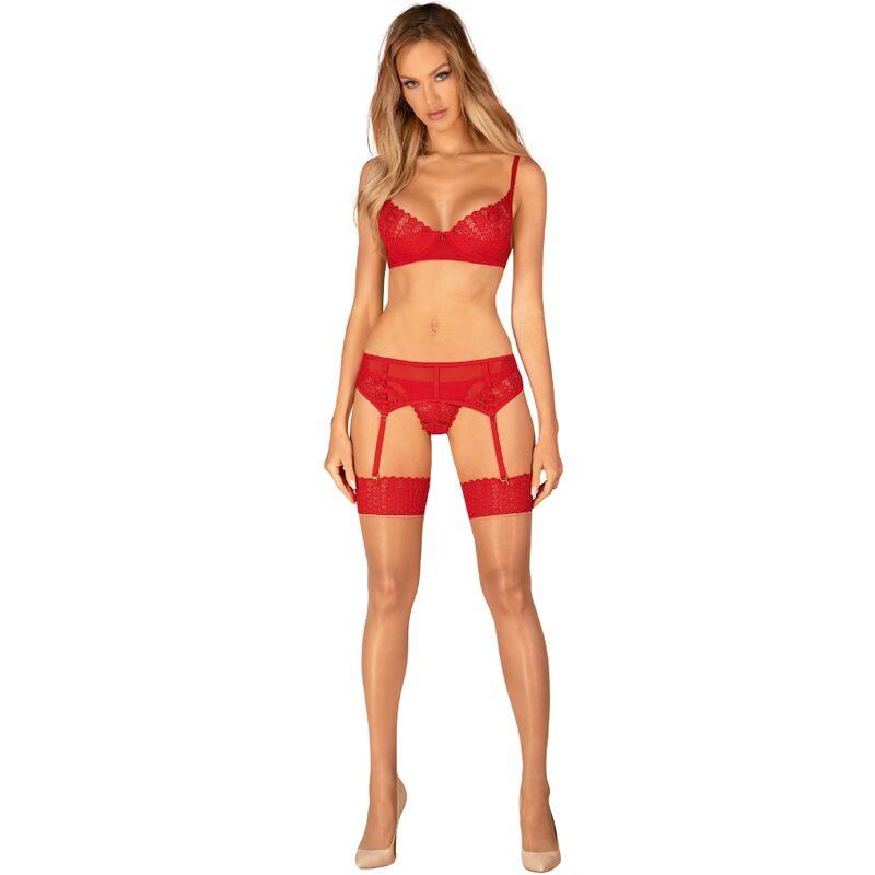 Obsessive - Ingridia Stockings Red Xs/S