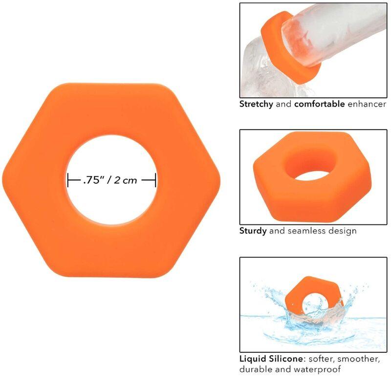 California Exotics - Alpha Prolong Sexagon Ring Orange