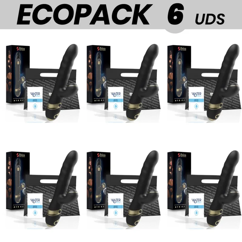Ecopack 6 Units - Ibiza Up &Amp; Down Suctioning Vibrator 13 Cm
