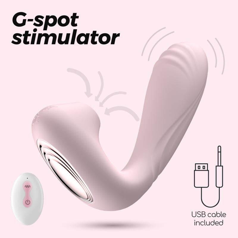 Crushious Pookie Remote Controlled Stimulator Pink - Multifunkčný Stimulátor