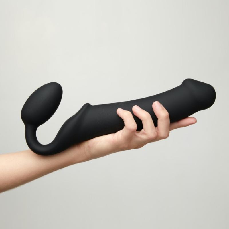 Strap-On-Me Semi-Realistic Bendable Strap-On Black Xl - Pripínací Penis