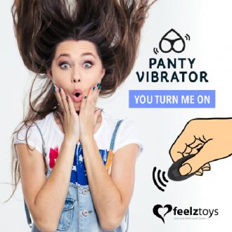 Feelztoys - Panty Vibe Remote Controlled Black - Vibrátor Do Nohavičiek