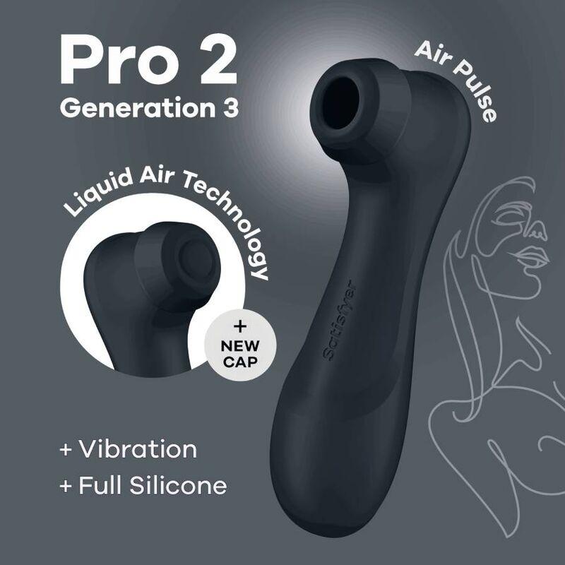 Satisfyer Pro 2 Generation 3 Liquid Air Technology Black - Stimulátor Klitorisu