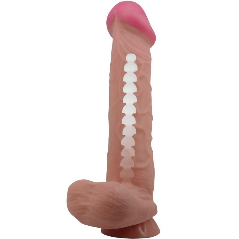 Pretty Love - Sliding Skin Series Realistic Dildo With Sliding Skin Suction Cup Brown 26 C