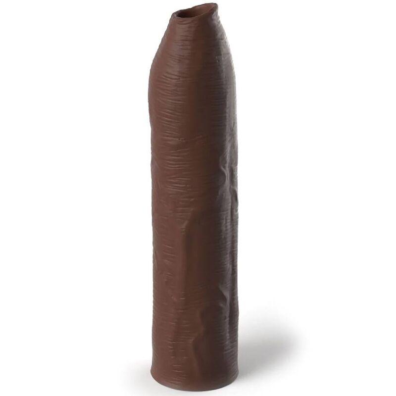 Pipedreams Extension Sleeve Uncut 17,78 Cm Brown - Návlek Na Penis