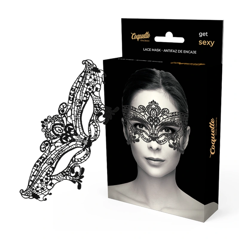 Coquette chic desire - lace mask black