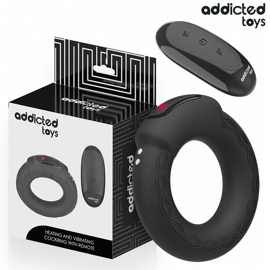 Addicted toys - heating effect vibrating cock ring remote control