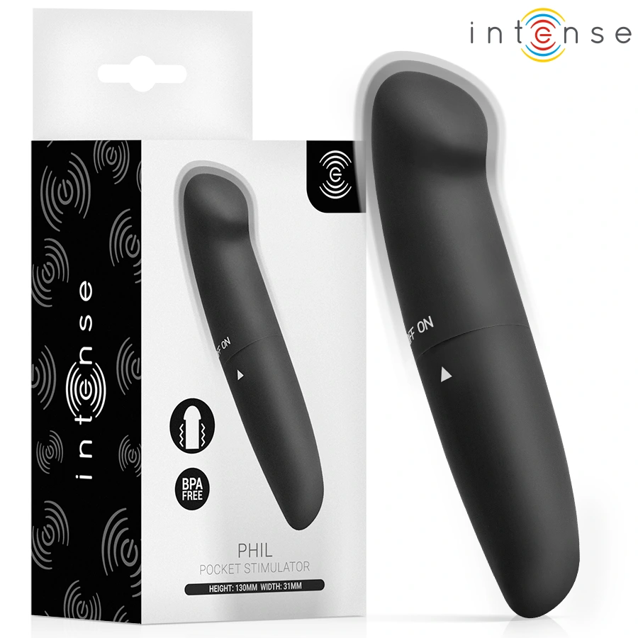 Intense - phil g-spot vibrator black 13 cm