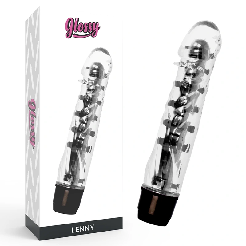 Glossy - lenny vibrator black