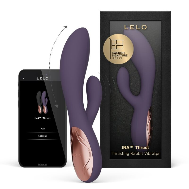 Lelo - ina thrust rabbit thrusting vibrator purple