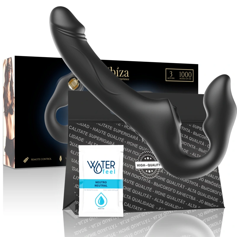 Ibiza - remote control strapless vibrator 3 motors 1000 combinations.