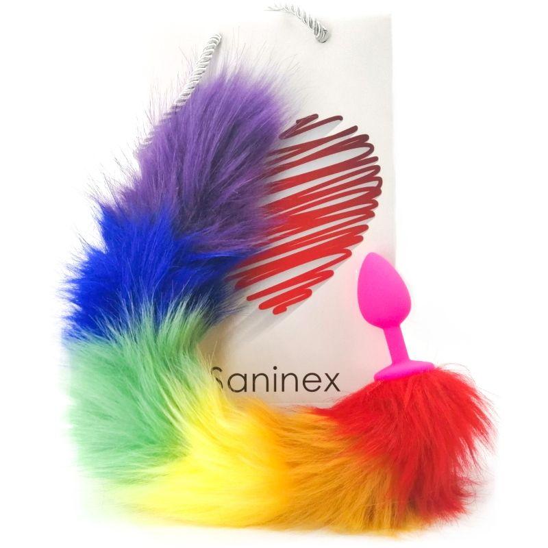 Saninex Sensation Tail Butt Plug Rainbow