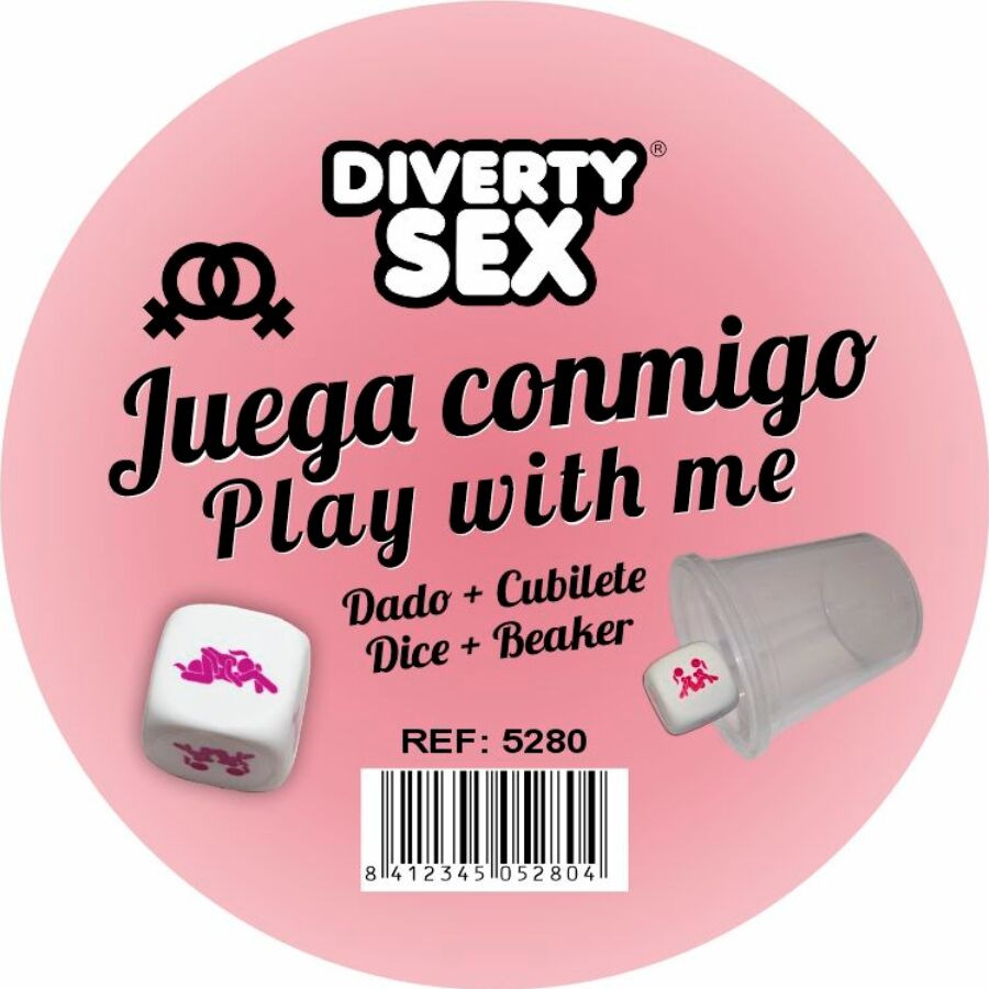 Diablo picante - white hard dice with woman positions and cube