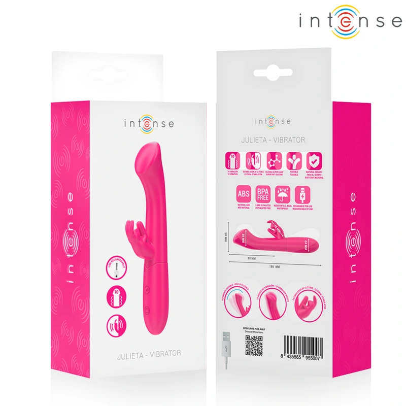 Intense - julieta rabbit vibrator 18.6 cm 10 vibrations pink