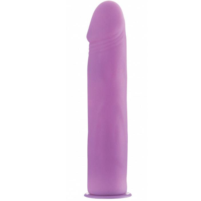 Ouch Deluxe Strap On Silicone Deluxe Purple 25.5 Cm