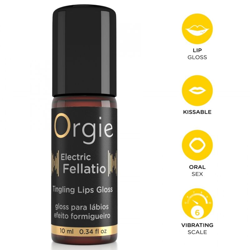 Orgie - electric fellatio vibrating tingling lip gloss 10 ml