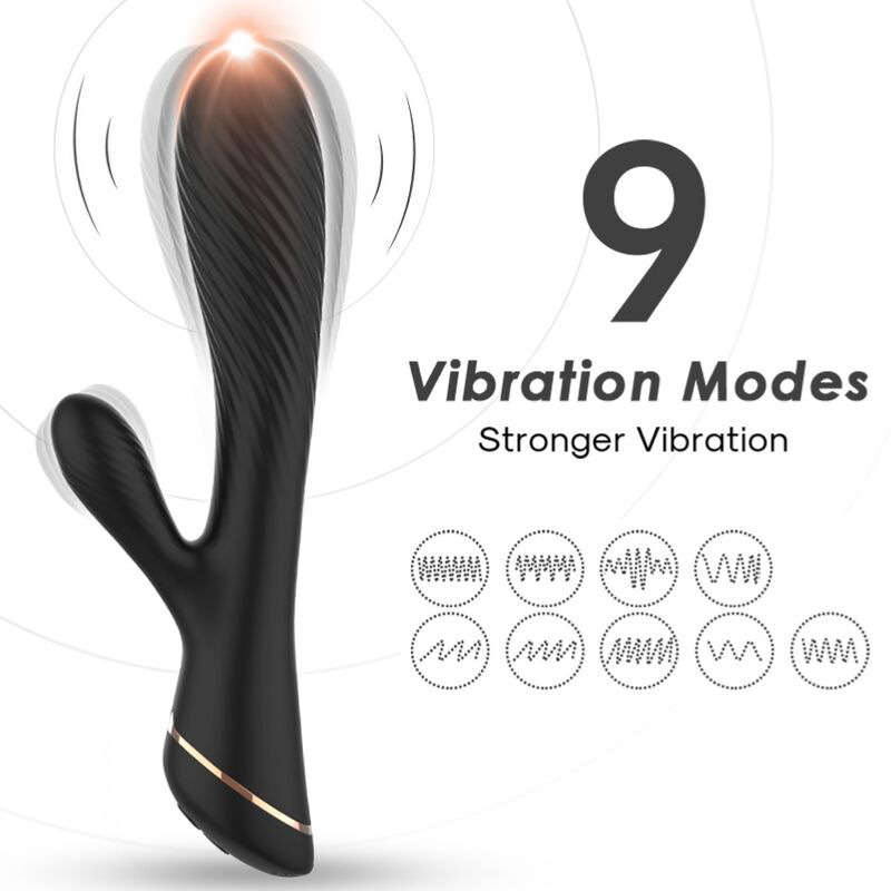 Armony - vibrator rabbit silicone black