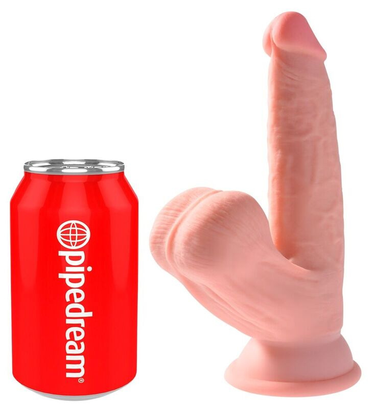 King cock - plus 3d dildo swinging balls 12.7 cm
