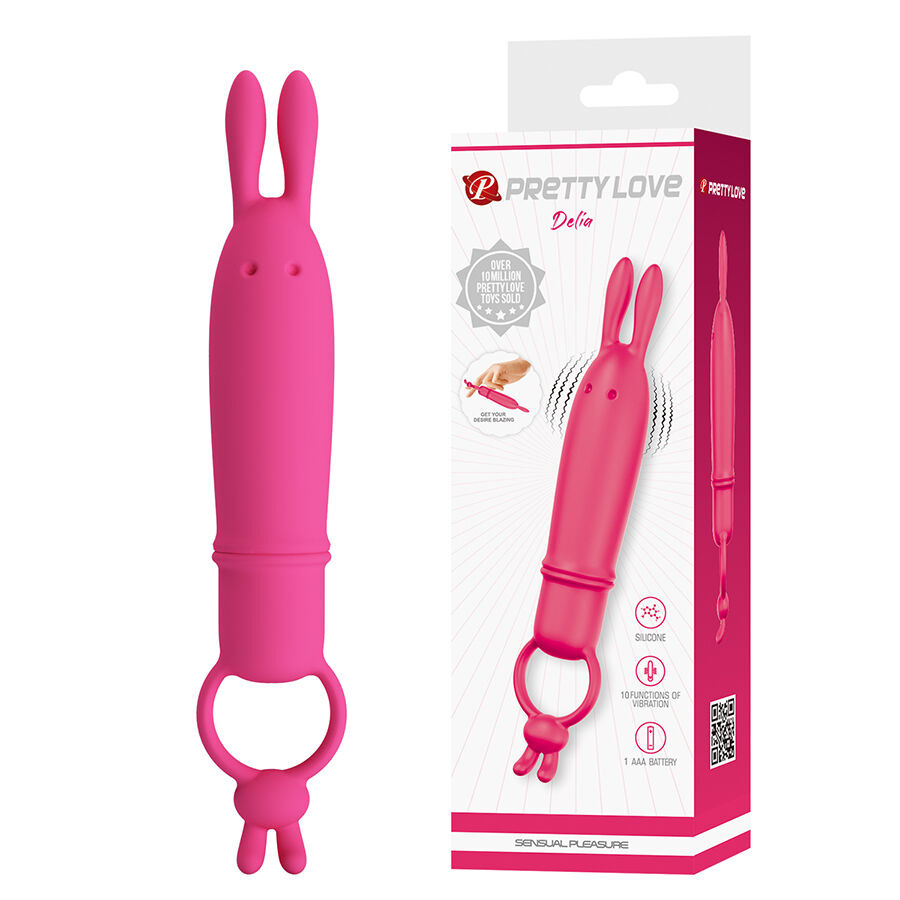 Pretty love - delia rabbit vibrator with resistance ring