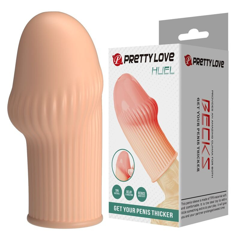 Pretty love - huel penis sleeve get your penis thicker flesh color