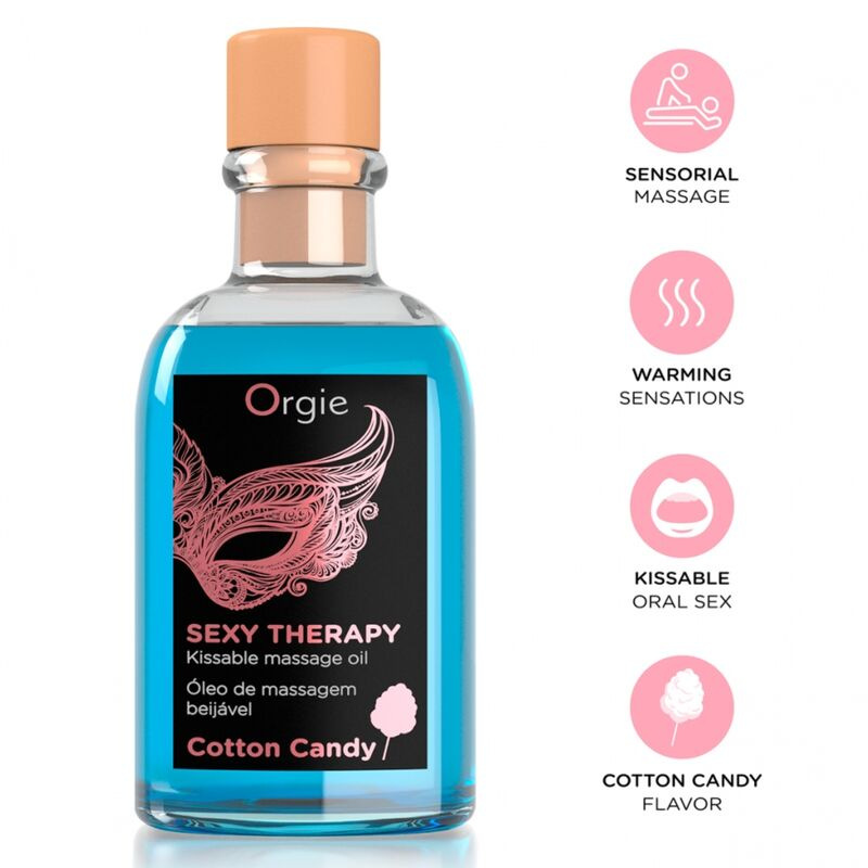 Orgie - lips massage cotton candy kissable massage set 100 ml