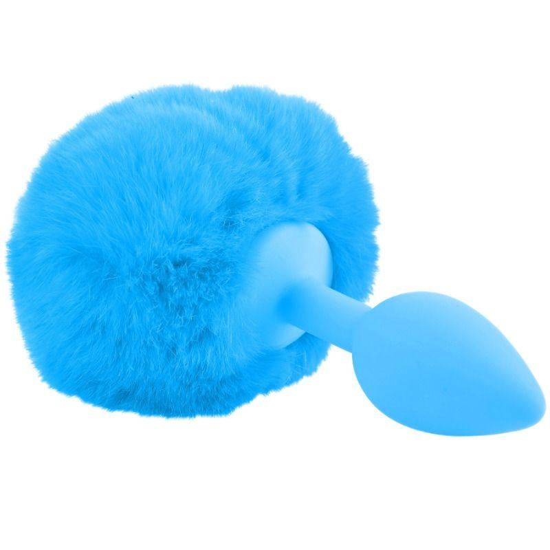 Neon Bunny Tail Blue