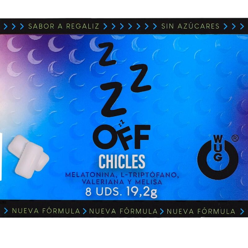 Wug off - functional melatonin & valerian liquorice flavour gum blister 8 pcs