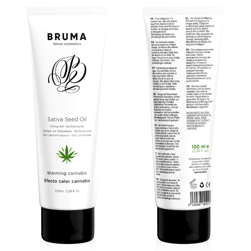 Bruma - sativa seed oil sliding gel warming cannabis flavor 100 ml
