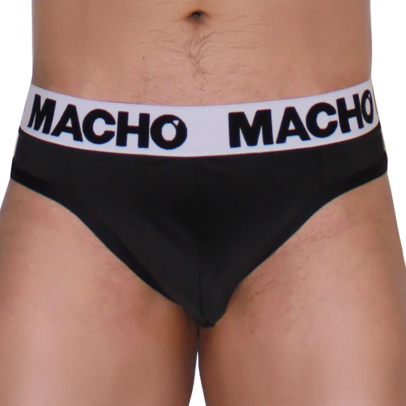 Macho - mtg002 black/black thong s
