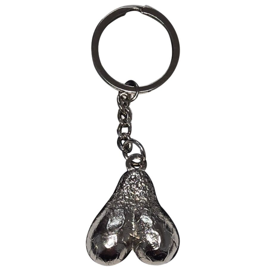 Diablo picante - silver eggs metal keychain
