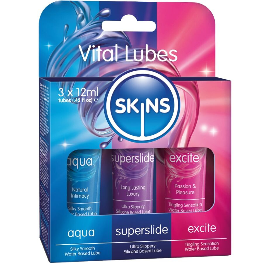 Skins - vital lubes kit aqua, superslide & excite lubricants 3 x 12 ml