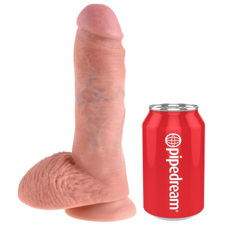 King cock - 8 dildo flesh with balls 20.3 cm