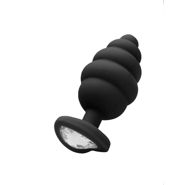 Ouch! Ribbed Diamond Heart Plug Regular