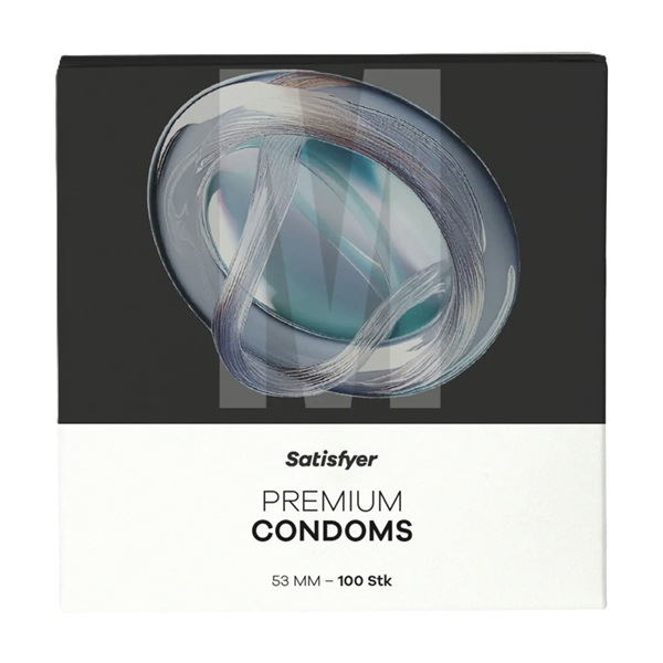 Satisfyer Premium Condoms 53mm Pack 100ks - Kondómy