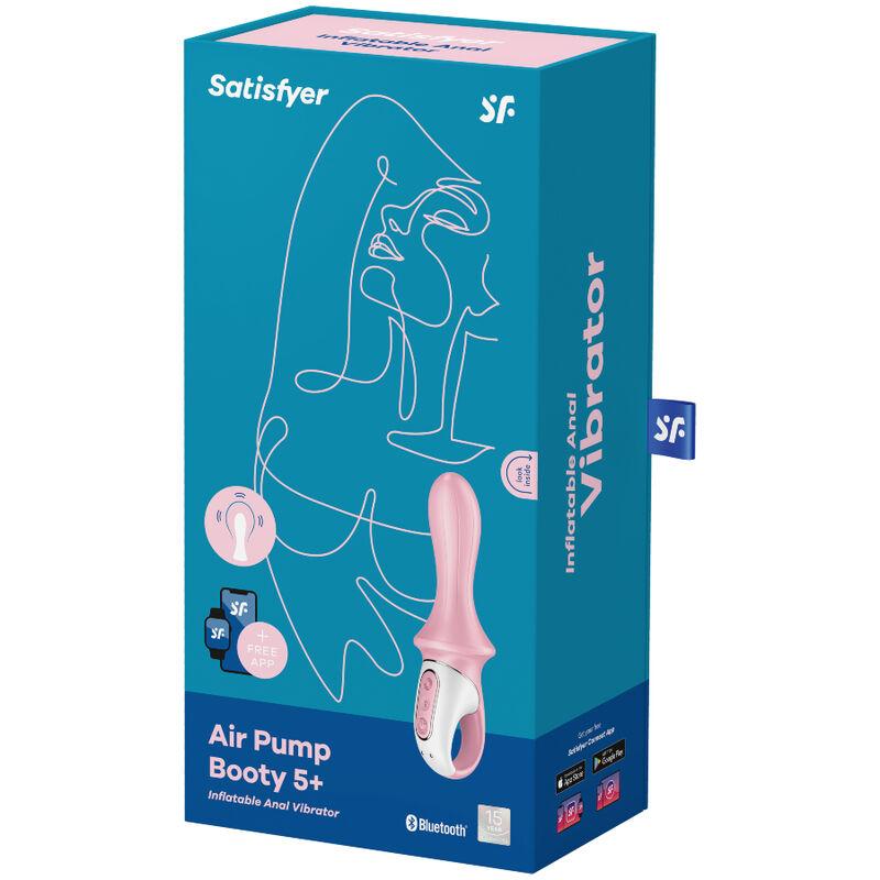 Satisfyer Air Pump Booty 5+ Inflatable Anal Pink - Análny Vibrátor